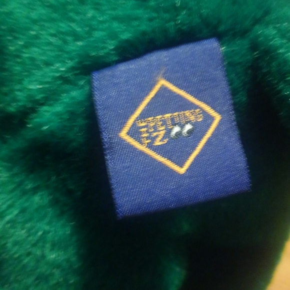 🐻 Vintage 1994 Petting Zoo Plush Bear 90s Green - Picture 2 of 7